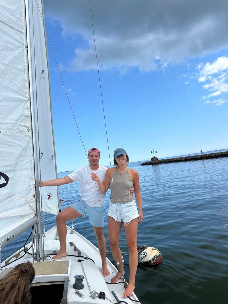 Will and Callie sailing on Cape Cod